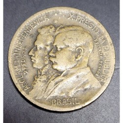 Moeda Brasil 1000 reis 1922 centenário independência MBC
