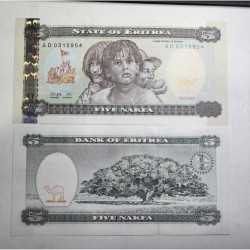 Cédula de Eritrea 5 nafka 1997 FE P2
