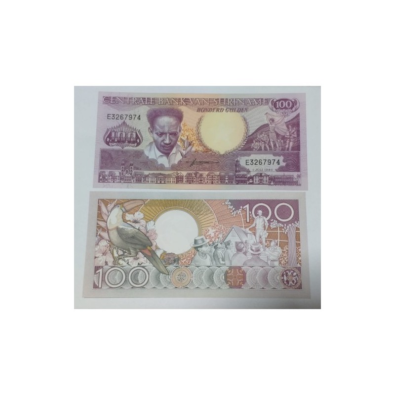 Cédula de Suriname 100 gulden 1986 FE