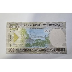 Cédula de Ruanda 500 francos 2019 FE