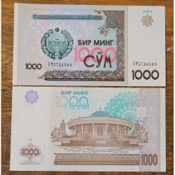 Cédula do Uzbequistão 1000 cym FE