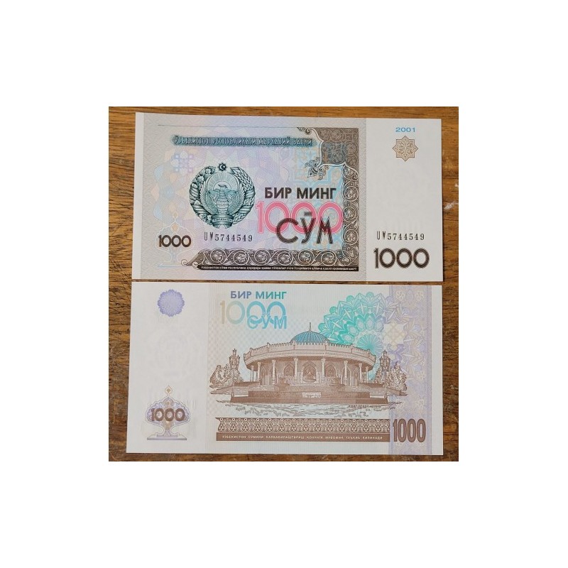 Cédula do Uzbequistão 1000 cym FE
