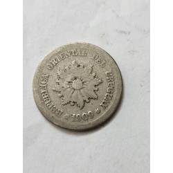 Moeda do Uruguai 2 centésimos 1909