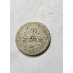 Moeda do Uruguai 2 centésimos 1909