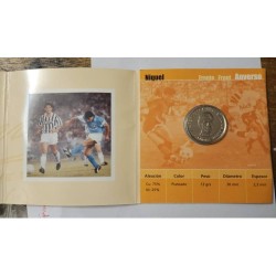 Estojo comemorativo Argentina moeda 40 anos Maradona