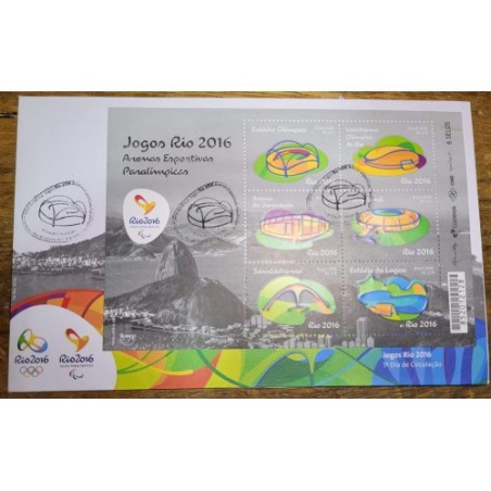 Envelope Primeiro dia de circulação Arenas paralimpicas Rio 2016
