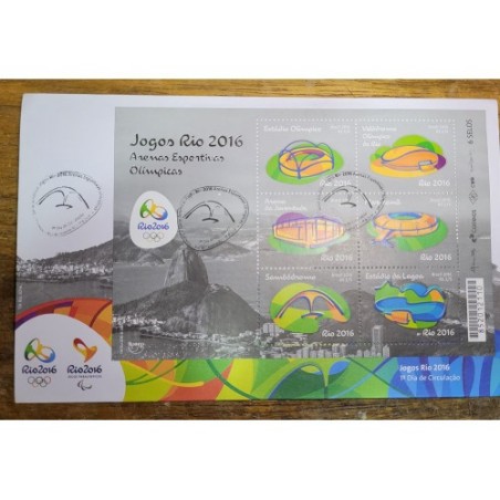 Envelope Primeiro dia de circulação Arenas olimpicas Rio 2016