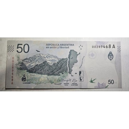 Cédula da Argentina 50 pesos Condor P363 FE