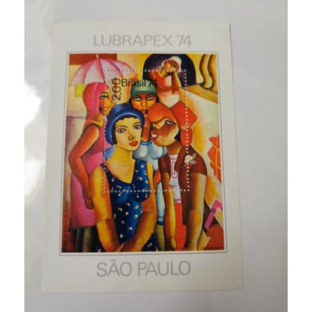 Filatelia Bloco Selo Lubrapex 74 Novo Sem carimbo