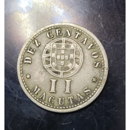 KM67 Moeda de Angola 10 centavos 2 macutas 1928