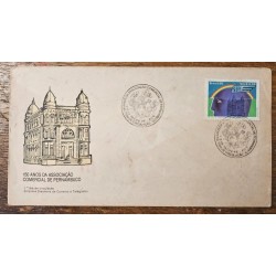 Filatelia Envelope Primeiro dia Circulacao 150 anos Associação Comercial de Pernambuco