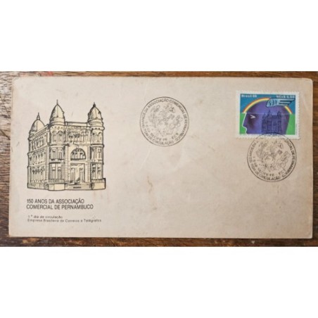 Filatelia Envelope Primeiro dia Circulacao 150 anos Associação Comercial de Pernambuco
