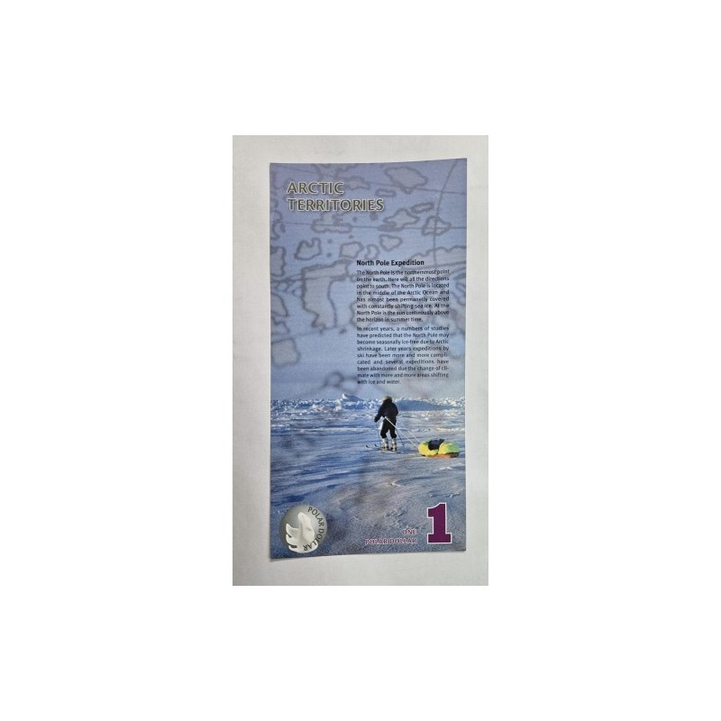Cédula fantasia Artic Territórios FE 1 polar Dollar