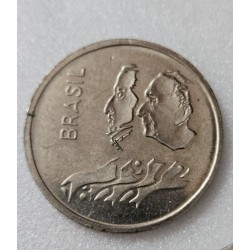 Moeda Brasil 1 cruzeiro 1972 Sesquicentenario Independencia Soberba