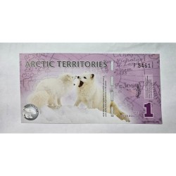 Cédula fantasia Artic Territórios FE 1 polar Dollar