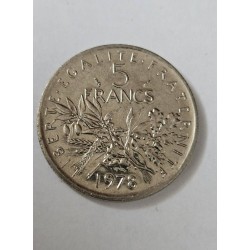 Moeda da França 5 francos 1978