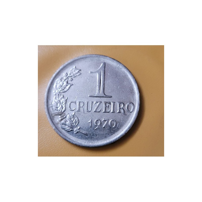 Moeda Brasil 1 cruzeiro 1970 MBC