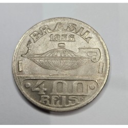 Moeda Brasil 400 reis 1936 Oswaldo Cruz FC