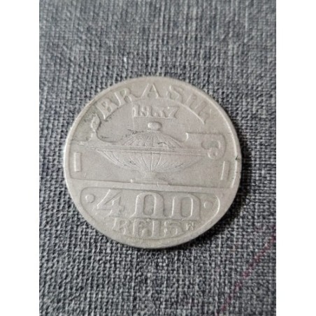 Moeda Brasil 400 reis 1937 Oswaldo Cruz Mbc