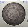 Moeda Brasil 1000 reis 1860 prata imperio Soberba-FC
