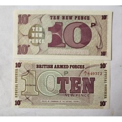 Cédula da Inglaterra 10 pence FE Forças aliadas