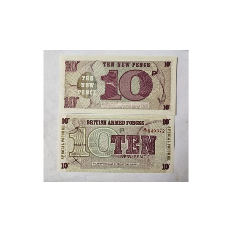 Cédula da Inglaterra 10 pence FE Forças aliadas