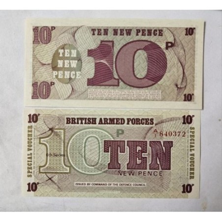 Cédula da Inglaterra 10 pence FE Forças aliadas