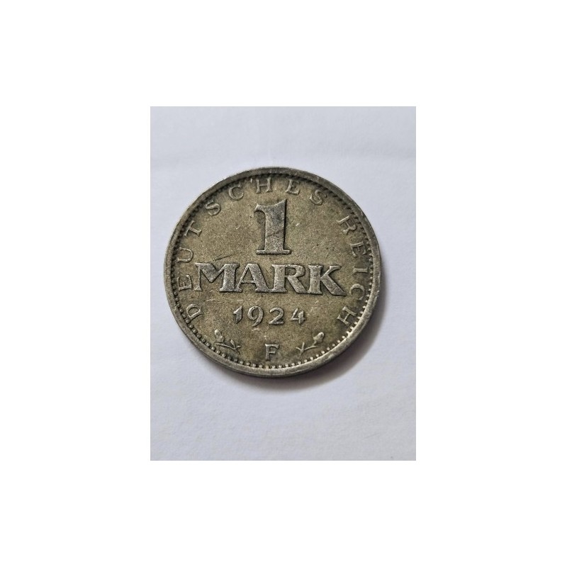 Moeda da Alemanha 1 marco 1924 F Stuttgart prata km42