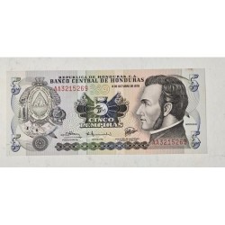 Cédula de Honduras 5 lempira P63a FE