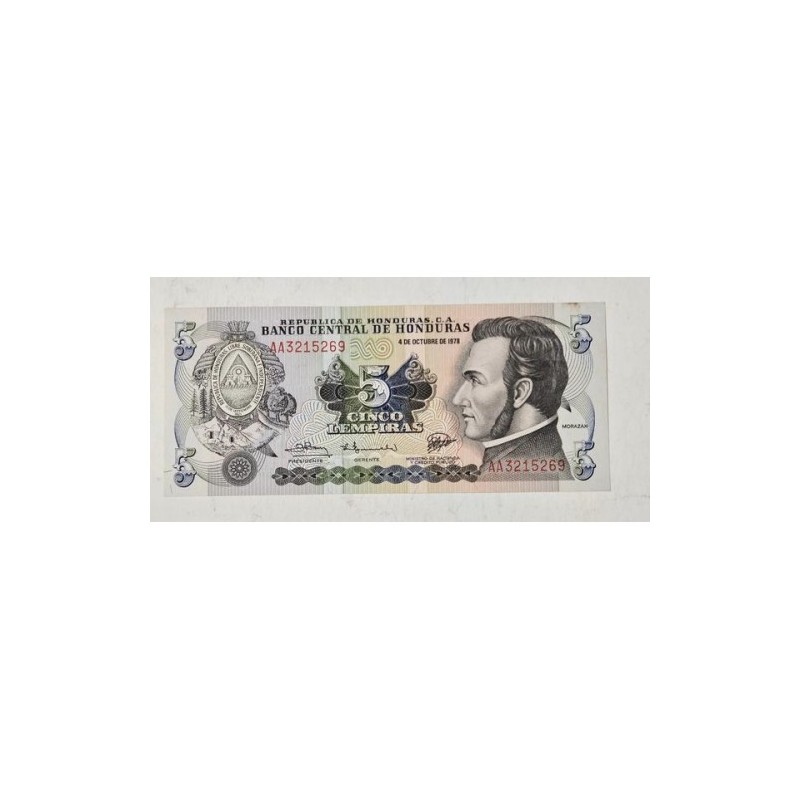 Cédula de Honduras 5 lempira P63a FE