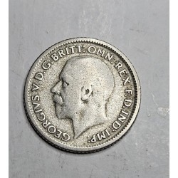 Moeda da Inglaterra 6 pence 1929 prata