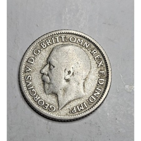 Moeda da Inglaterra 6 pence 1929 prata