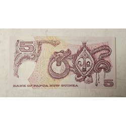 Cédula de Papua nova guine 5 kina P14a FE