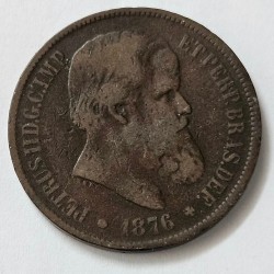 Moeda Brasil 40 reis 1876 data Escassa B793