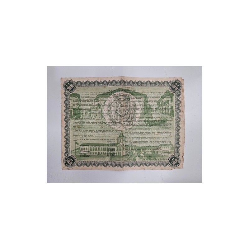 Apólice dívida pública estado de São Paulo IV Centenário  500 cruzeiros