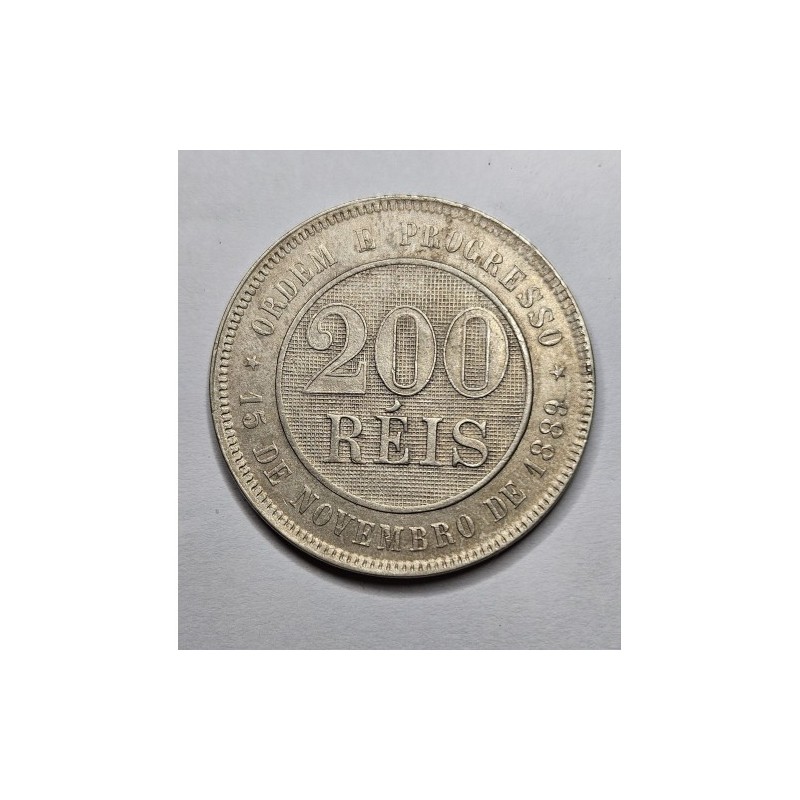 Moeda Brasil 200 reis 1898 Soberba linda peça