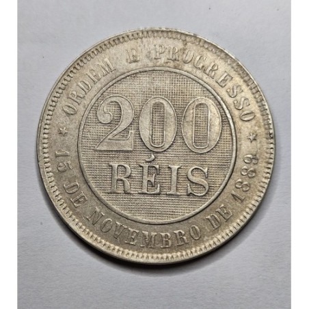 Moeda Brasil 200 reis 1898 Soberba linda peça