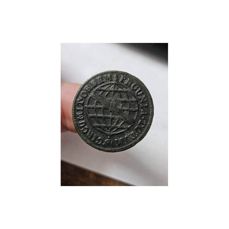 Moeda Brasil Colonia X reis 1816 Bahia 33 pérolas