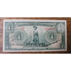 Cédula do Paraguai 1 guarani P178 1943  Mbc