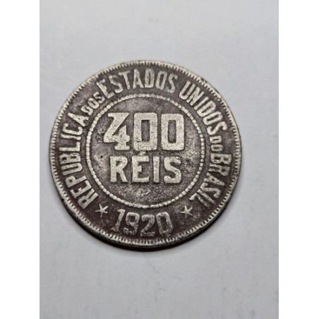 Moeda brasil 400 réis 1920 MBC V110