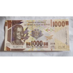 Cédula de Guiné 1000 francos FE 2018