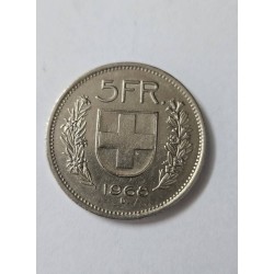 Moeda da Suiça 5 francos 1968 B