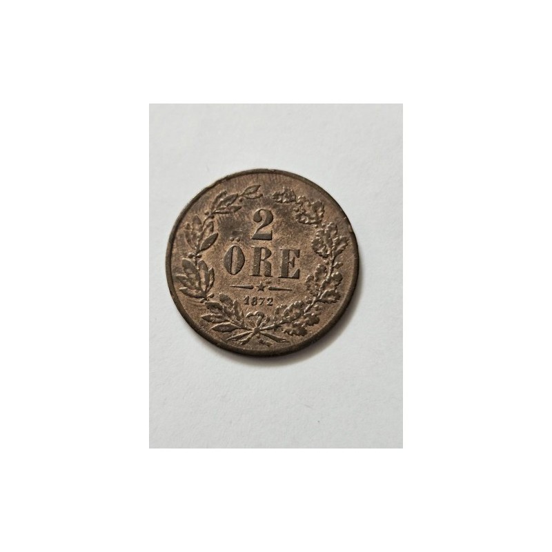 Moeda da Suécia 2 ore 1872 KM706