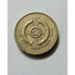 Moeda da Inglaterra 1 libra 2001 Rainha Elizabeth II MBC