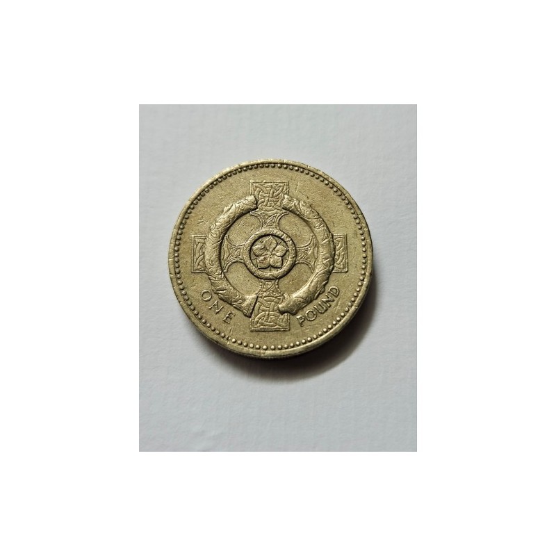 Moeda da Inglaterra 1 libra 2001 Rainha Elizabeth II MBC