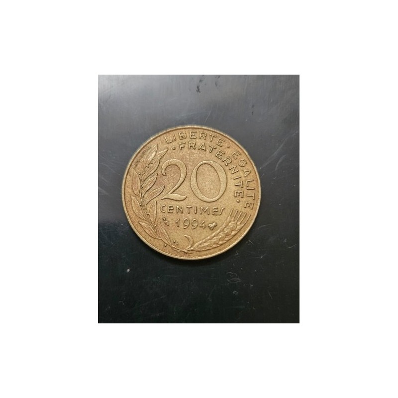 Moeda da França 20 centimes 1994