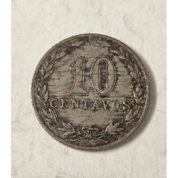 Moeda da Argentina 10 centavos 1916 Data dificil