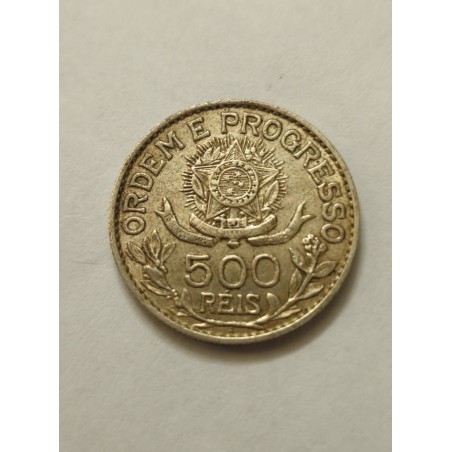 Moeda Antiga de 500 Réis - República dos Estados Unidos do Brasil - 1913