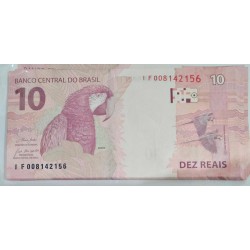 Cédula Rara de 10 Reais Série IF - Item de Colecionador - Arara