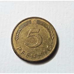 Moeda da Alemanha 5 pfenning 1991 J